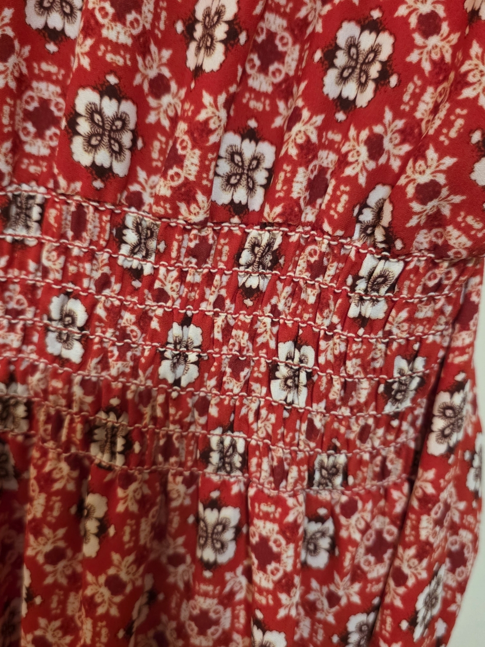 Max Studio Red Printed Collared Midi Dress - Picture 11 of 12